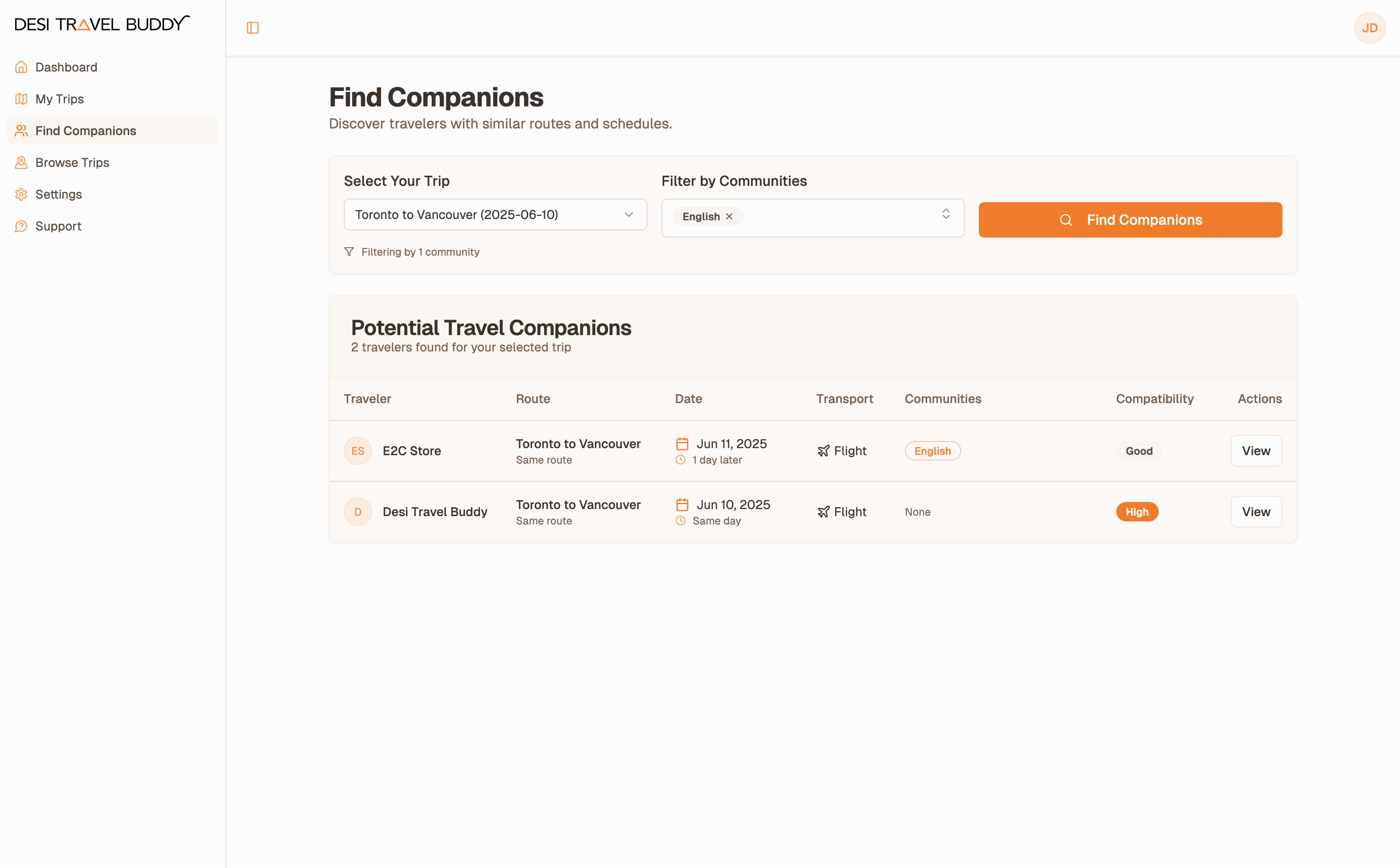 Landing page preview
